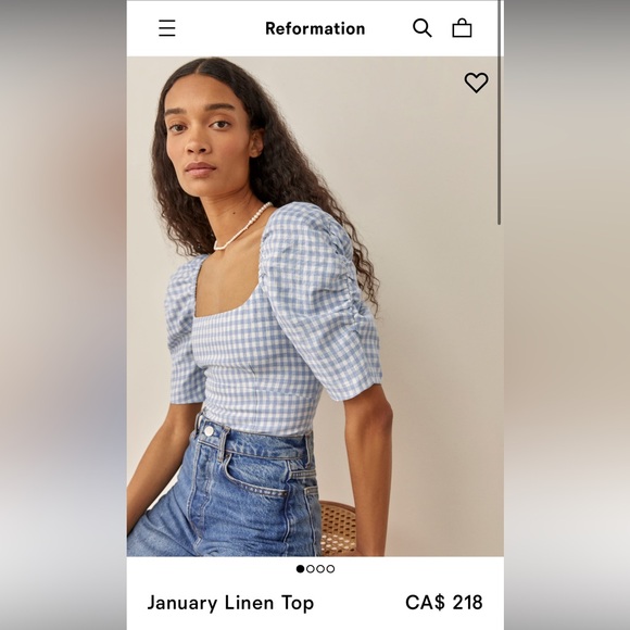 REFORMATION JANUARY LINEN TOP - Picture 8 of 10